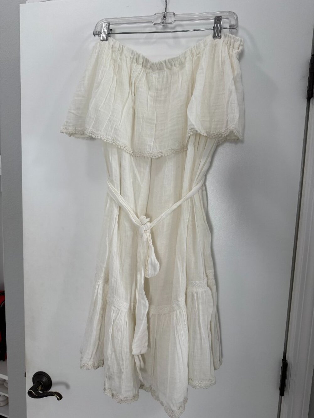 Daily Practice by Anthropologie White Strapless Gauze Dress - XL